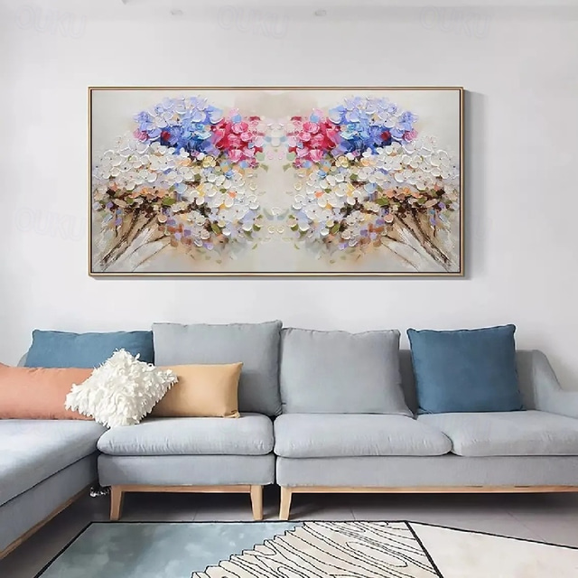  pictură în ulei realizată manual abstract cuțit colorat pictură în ulei cu flori realizată manual mare original modern uriaș pânză picturi copac decor acasă pictură cu flori de nuntă