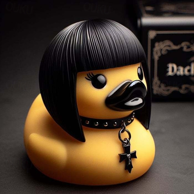  anka staty dekor goth satanisk anka, gotisk punk harts samlarfigurer ankor, söt liten anka staty hantverk, nyhet dekorativa satan anka ornament halloween dekoration