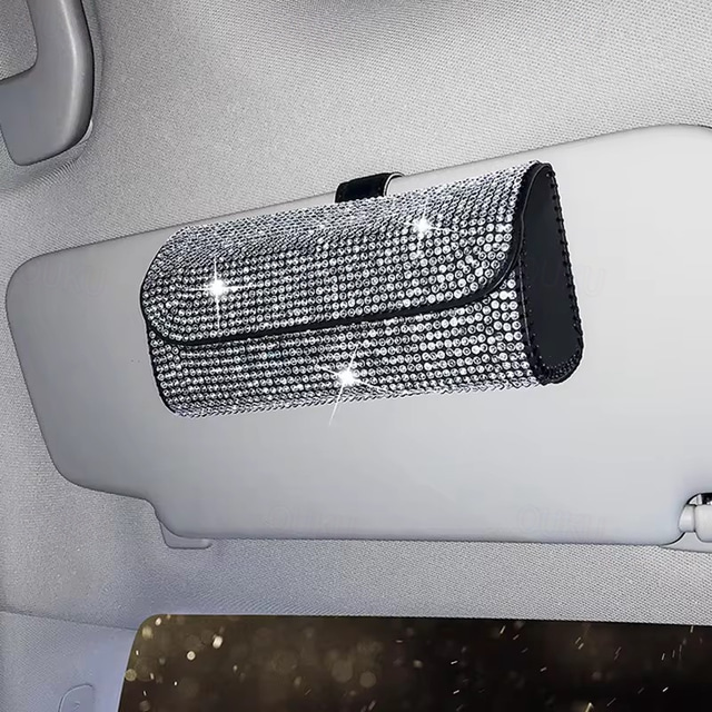  fyautoper algemene auto zonneklep opslag auto brilmontuur auto zonnebril diamanten doos oog stoelklem beugel auto