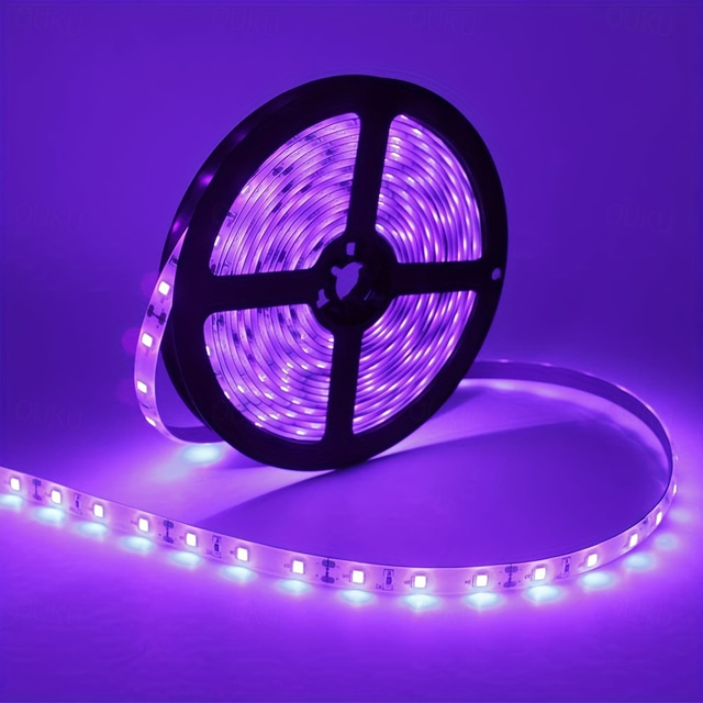  Tira de Luz LED Púrpura Tira de Luz LED con Interfaz USB y Conmutador o Caja de Baterías Lámpara LED SMD2835 No a Prueba de Agua