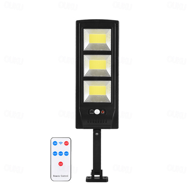  New Solar Street Light Human Induction Light, Remote-Controlled Road Light Outdoor Waterproof High-Power Super Bright Home Courtyard Light Garage Road Garden Lighting 1PC