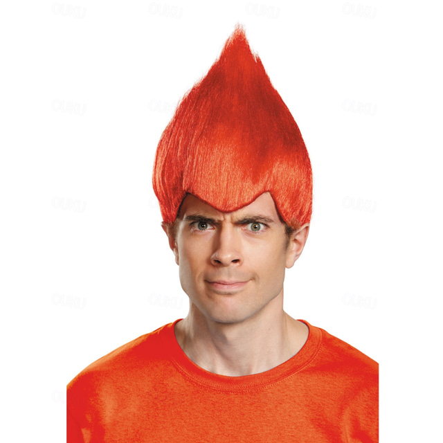  Inside Out 2 Adult's Anger Red Wig Halloween Cosplay Party Wigs