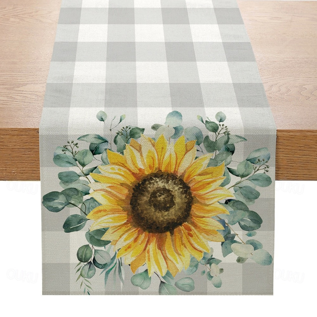  Sunflower Table Runner - Vibrant and Cheerful Sunflower Design - High-Quality and Durable Fabric - Perfect for Brightening Up Your Dining Table - Ideal for Everyday Use and Special Occasions