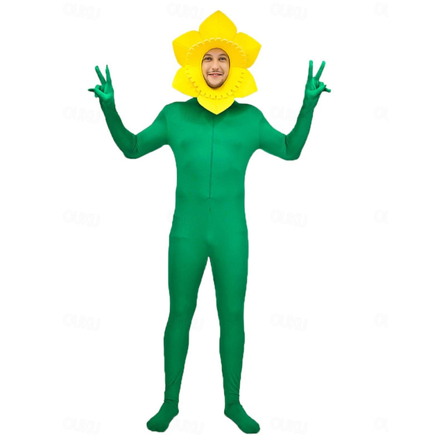  Sunflower Cosplay Costume Funny Costumes Adults' Men's Women's Cosplay Performance Party Halloween Carnival Masquerade Mardi Gras Easy Halloween Costumes