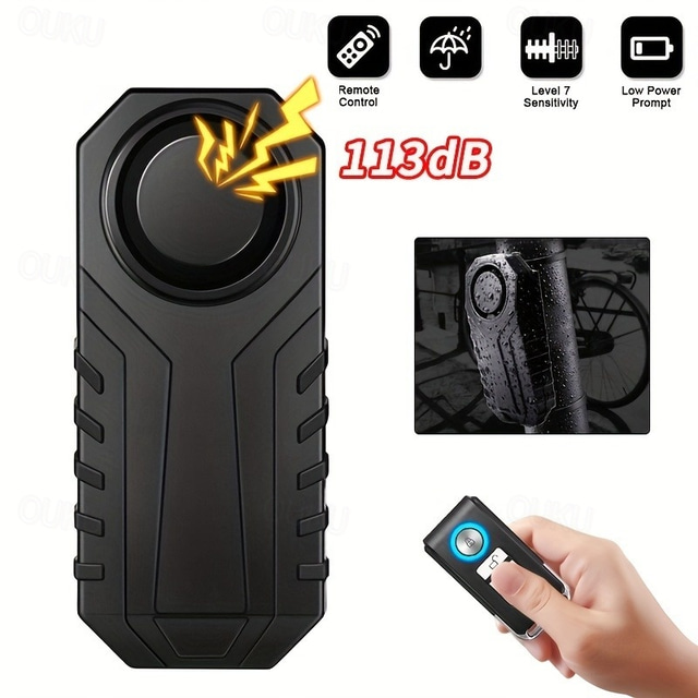 Waterproof Wireless Bicycle Alarm with Remote Control Electric