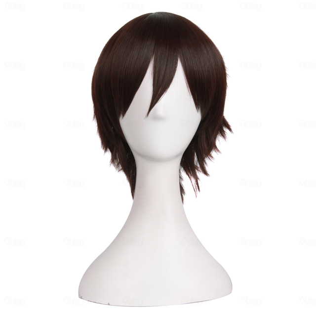  12 Inch / 30 cm Men Short Straight Wig Cosplay Costume Wig Carnival Wigs