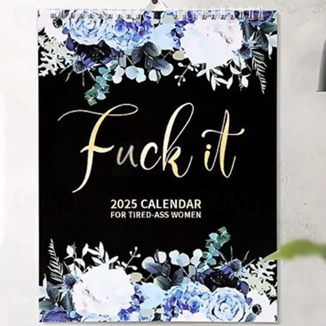 2025 Calendar, 2025 Funny Large Sweary Wall Calendar For Women