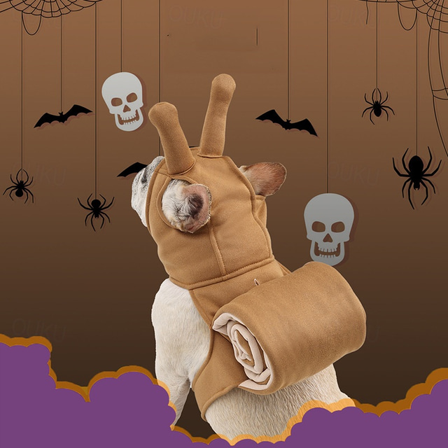  Cachorros Trajes da Noite das Bruxas Fantasia para Cachorro caramujos Estilo bonito Engraçado Macio Dia Das Bruxas Carnaval Festa  Roupas de cachorro para cachorro