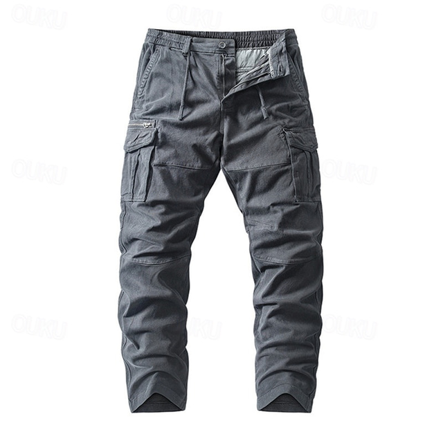  Men's Cargo Pants Cargo Trousers Buttons Multi Pocket Plain Wearable Outdoor Daily Camping & Hiking Fashion Classic Black Army Green