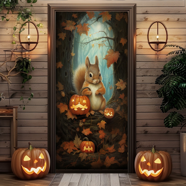  halloween ajtódíszek halloween ajtóhuzatok fekete macska sütőtök ajtó kárpit ajtófüggöny dekoráció háttér ajtó transzparens bejárati ajtóhoz parasztház ünnepi parti dekorációs kellékek
