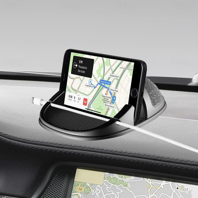  Car Phone Holder Car Dashboard Phone Holder Mount Anti-Slip Silicone Material 360 Rotatable