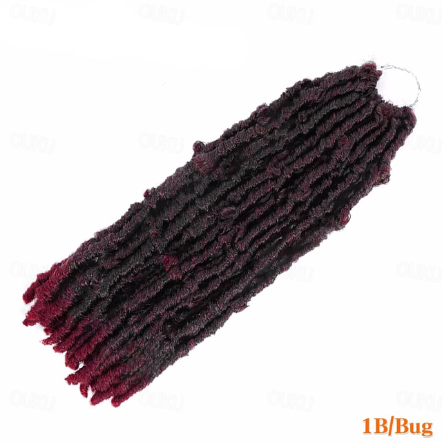  Top Girl Faux Locs 14'' Soft Natural Long Synthetic Pre-Looped Butterfly Locs Crochet Braids Hair Extension For Black Women