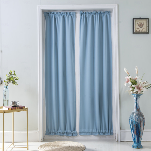 DWCN Tenda Per Porte Francesi: Pannello 137x183 Cm, Oscurante E Termica, Con Tasca Per Asta E Fermatenda, Per Privacy In Cucina E Patio