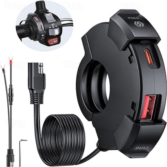  führendes Handy-Ladegerät Motorrad USB-Schnellladefunktion wasserdicht Typ-C Ladesitz SAE-Schnittstelle