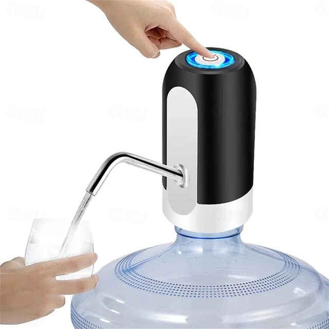  Drinking Fountain Water Bottle Pump Home Garden Automatic Switch One Click Kitchen Dining Room Mini Electric USB Charging