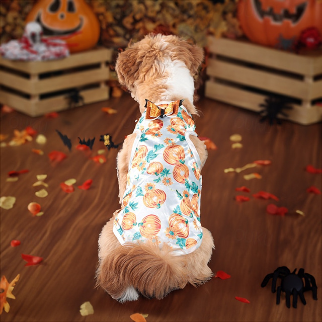  犬用 ハロウィーンコスチューム 犬用コスチューム カボチャ かわいいスタイル ソフト ハロウィーン カーニバル パーティー 犬用子犬服