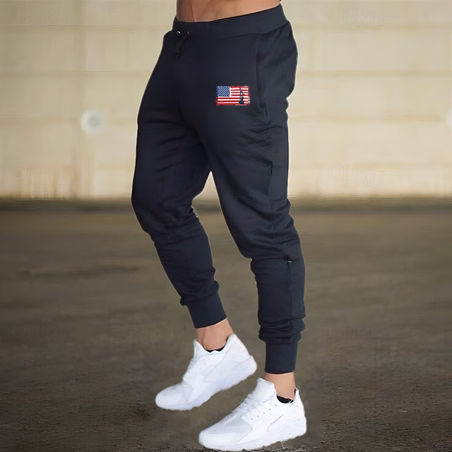  Men's Joggers Sweatpants Athletic Pants GYM Pants Pocket Drawstring Elastic Waistband Pants / Trousers Outdoor Sports & Outdoor Athletic Fall Breathable Soft Marathon Running Workout Tailored Fit