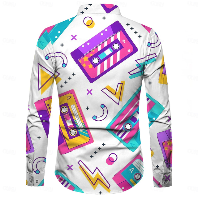 Retro Vintage Retro Vintage 1970s 1980s Shirt Hippie Men S Disco Party Qdnusr1722998714681