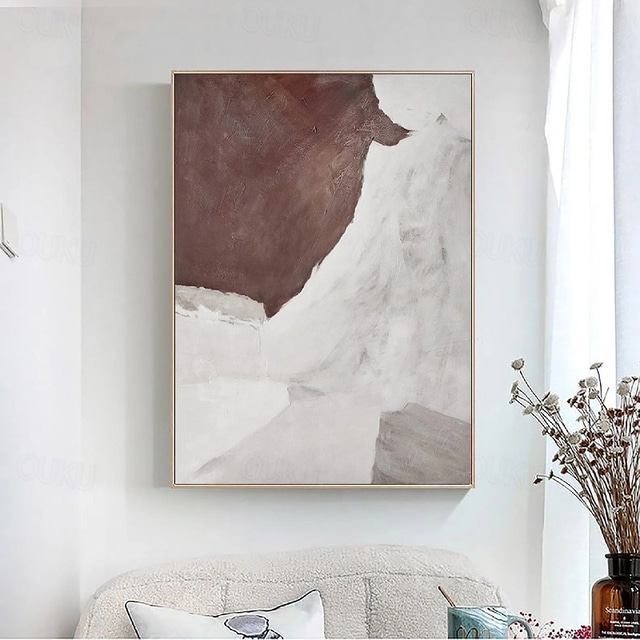  stort abstrakt grått maleri håndlaget abstrakt oljemaleri håndmalt beige maleri håndlaget wabi sabi kunstverk oljemaleri teksturert oljemaleri beige oljemaleri moderne innredning