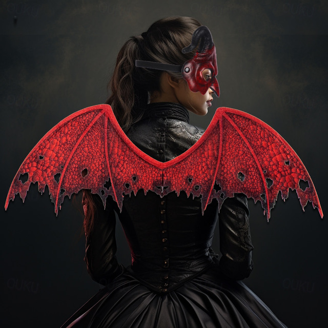  Karnevalen 2026 Kostymtillbehörssatser Vingar Mask Monsters drake Vuxna Herr Dam Halloween Karnival Klä ut