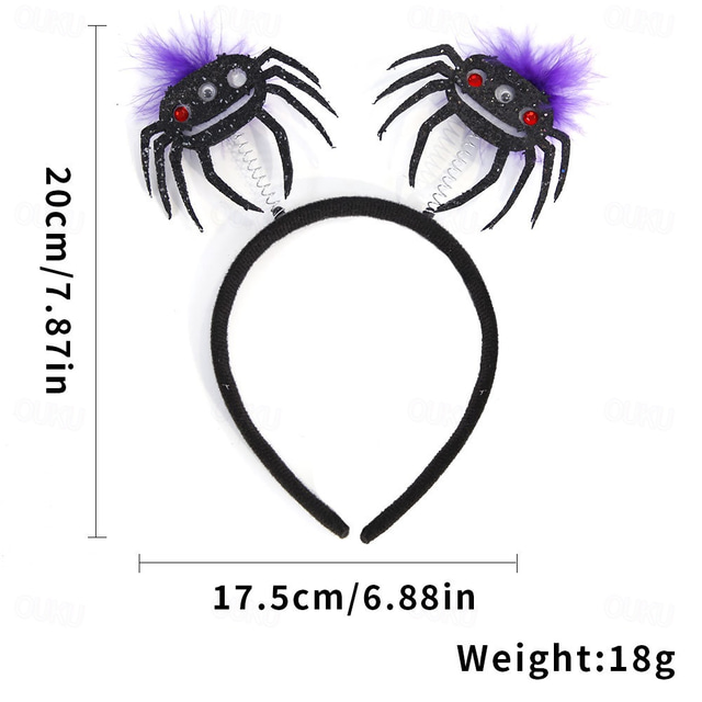  New Witch Hat Spider Headband Halloween Party Decoration Funny Headband For Adults And Children Ghost Festival Headwear