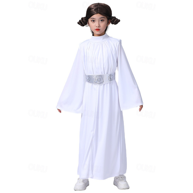  Princess Leia Carnival Costume Cosplay Wigs Costume Kid's Dress Up Party Masquerade Easy Carnival Costume