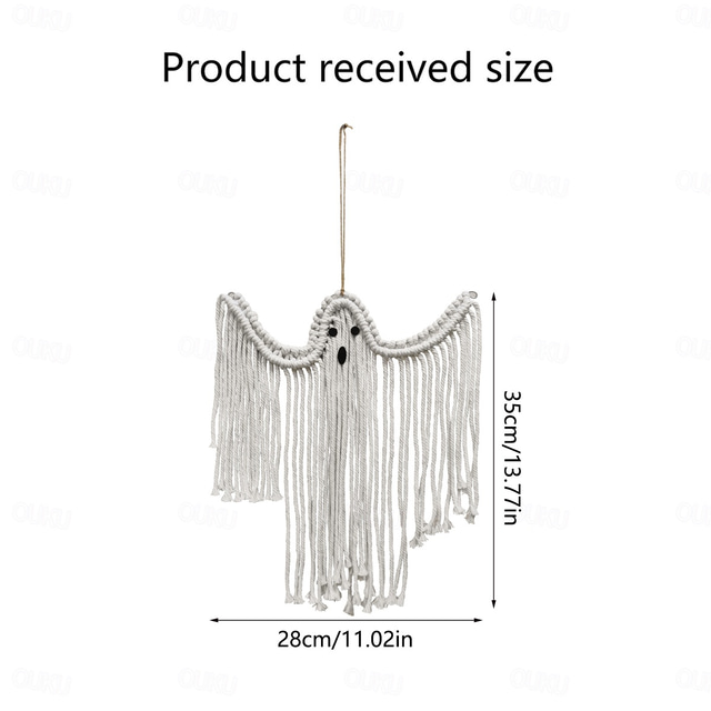  Halloween Ghost Decorations Cotton Overhang Ornament for Halloween Indoor Haunted House Window Party Decor