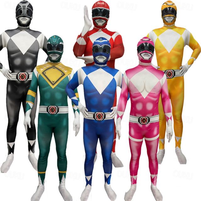 Mighty Morphin Power Rangers Tommy Oliver Cosplay Costume Jumpsuit Men ...