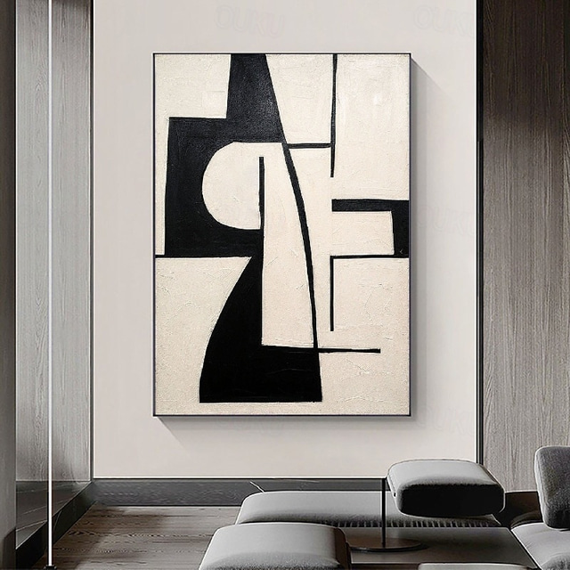  Abstract black oil painting handmade Wabi sabi oil painting handmade Wall Ar Abstract Painting on Canvas Beige Texture Wall Art Neutral Abstract Wall Art Boho Wal Decor