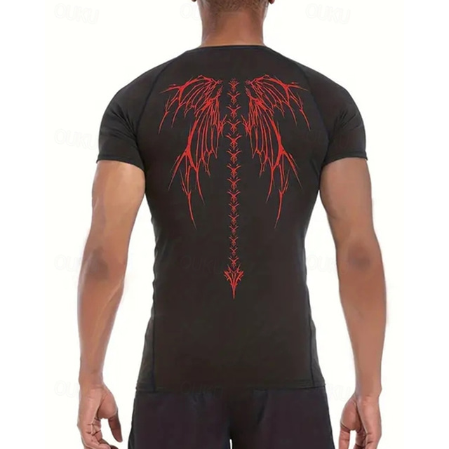  Men's Compression Shirt Athletic Shirt Gym Shirt Fitness Shirt Short Sleeve Tee Tshirt Casual Athleisure Breathable Quick Dry High Stretch Compression Gym Workout Running Walking Sportswear Activewear
