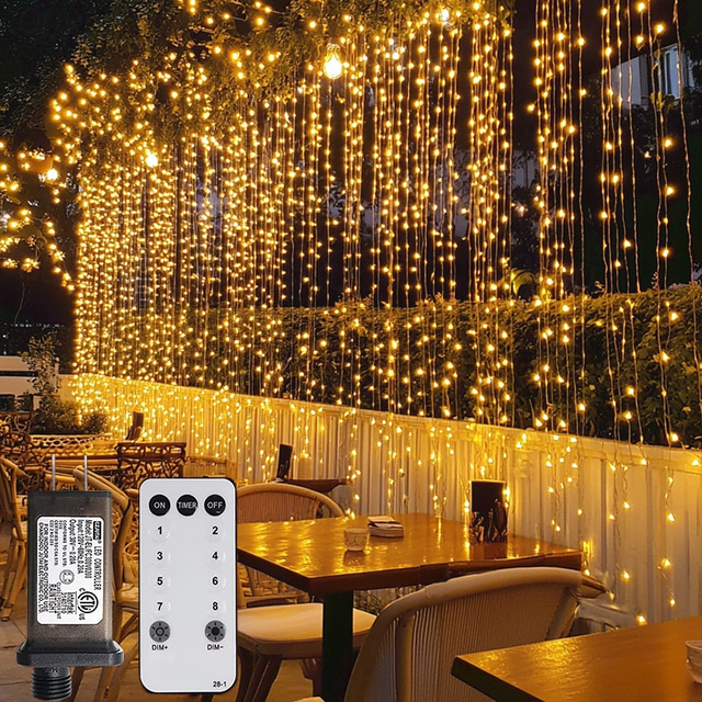  venkovní vánoční rampouch okenní závěs světla 6x1m-300led zástrčka v 9 barvách dálkové ovládání okenní nástěnné světlo teplé bílé rgb pro ložnici párty zahrada vánoční dekorace 31v zástrčka