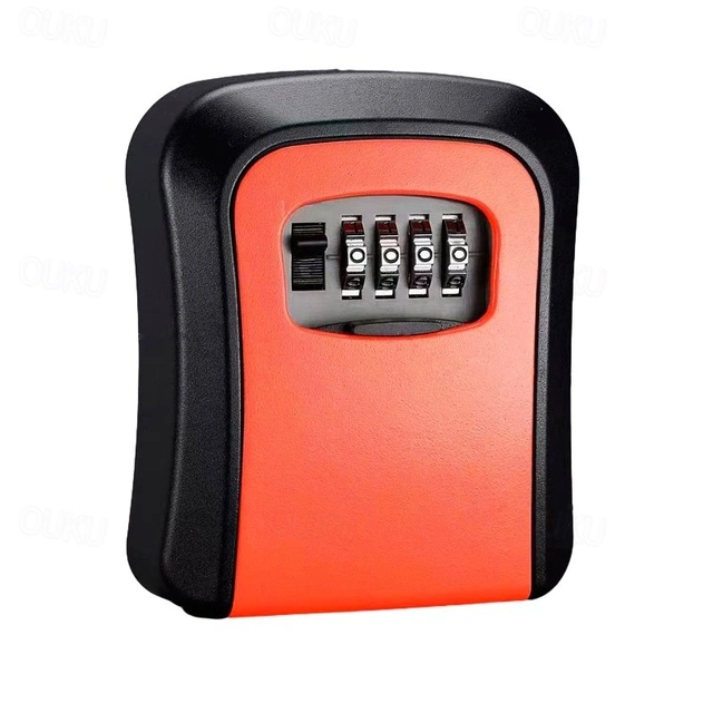 Wall Mount Key Lock Box 4 Password Code Security Lock No Key for Home ...