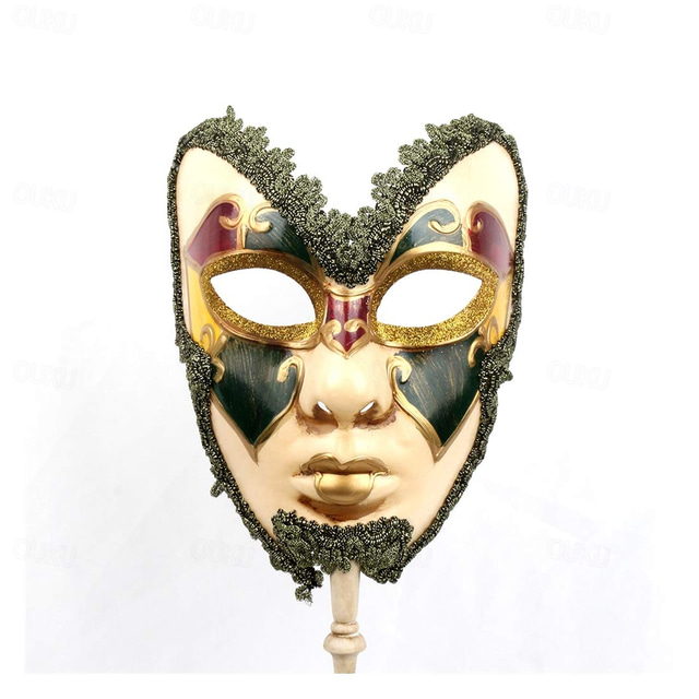  Carnavalsmasker Masker Venetiaans masker Masker op een stokje Volwassenen Uniseks Feestavondkleding Maskerade Schoolfeest Halloween Carnaval Mardi Gras Makkelijk carnavalskostuum