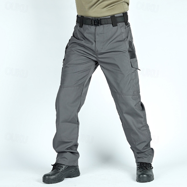  Men's Cargo Pants Tactical Pants Trousers Hiking Pants Buttons Multi Pocket Color Block Wearable Outdoor Daily Camping & Hiking Fashion Classic Black Army Green