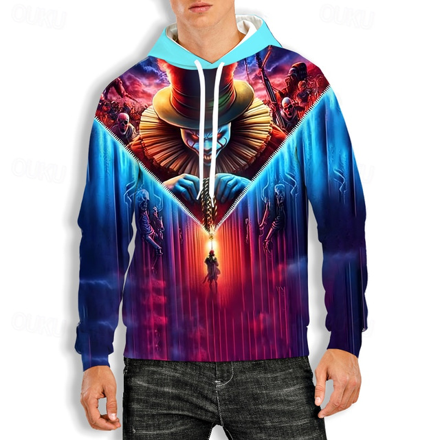 It Clown Killer Clown Hoodie Pullover Halloween 3D Graphic For Couple's Men's Women's Adults' Masquerade 3D Print Party Casual Daily