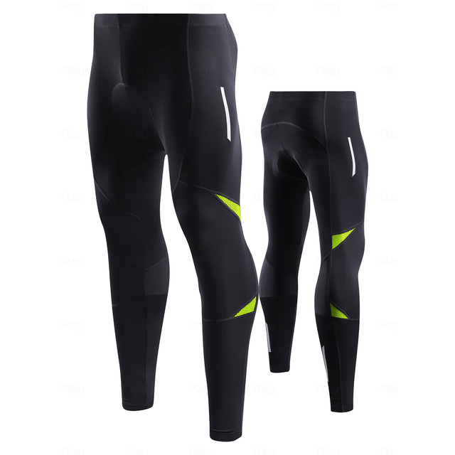  Per uomo Pantaloni da ciclismo Bicicletta Calze / Collant / Cosciali Pantaloni Modello da corsa Gli sport Asciugatura rapida Strisce riflettenti Elastico Traspirante Nero Blu Abbigliamento