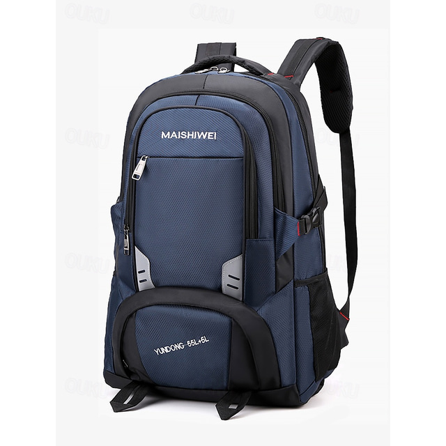  Men’s Large Capacity School and Travel Backpack – 55L Water-Resistant Multi-Compartment Bag for High School, College, Hiking, or Commuting