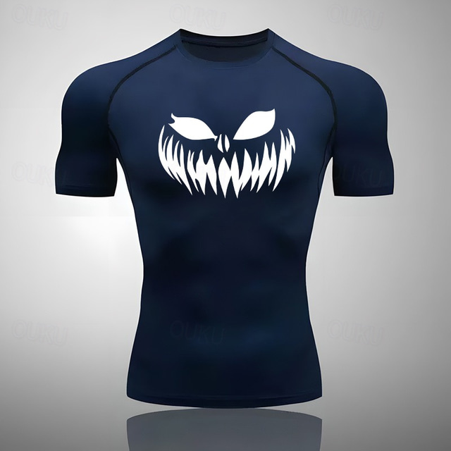  Homme Vetement Musculation T Shirt Compression Chemise athlétique Chemise de sport Chemise de remise en forme Manche Courte Tee-shirt Casual Athleisure Respirable Séchage rapide Doux Exercice