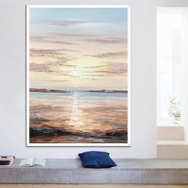 handgjord 3d ocean oljemålning handgjord väggkonst blå enorm våg oljemålning på duk handmålad havsvågor 3d texturerad abstrakt målning strand landskap himmel oljemålning för vardagsrum sovrum