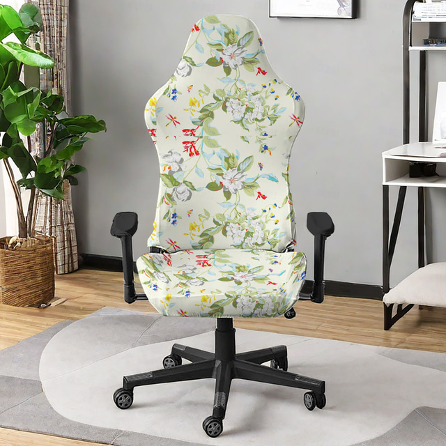  stretch roterende hoezen gaming stoelhoezen covelvet gaming stoel hoes computer stoel stoelhoezen voor fauteuil, draaibare stoel, volwassenen video game stoel, computer, baas stoel