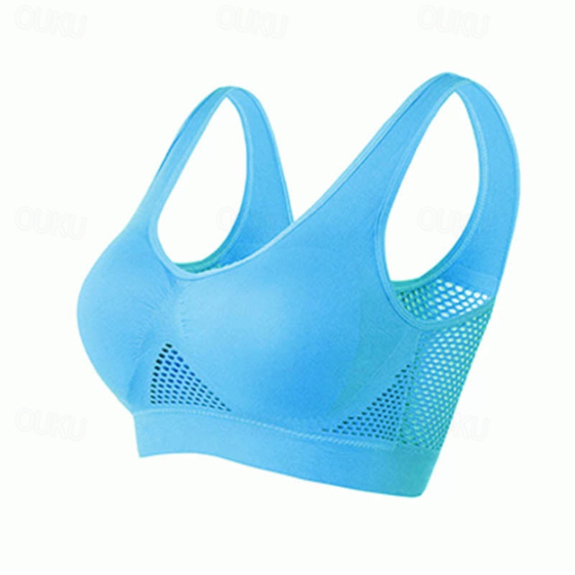  Sports Bra Hollow Mesh Back Sports Bra Fitness Yoga Vest Shockproof Yoga Bra Without Steel Ring