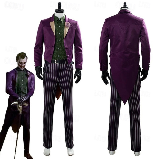  Joker : Folie à Deux Joker Clown Manteau Blouse / Chemise Pantalon Cosplay de Film for Homme Adultes Carnaval Mascarade Soirée