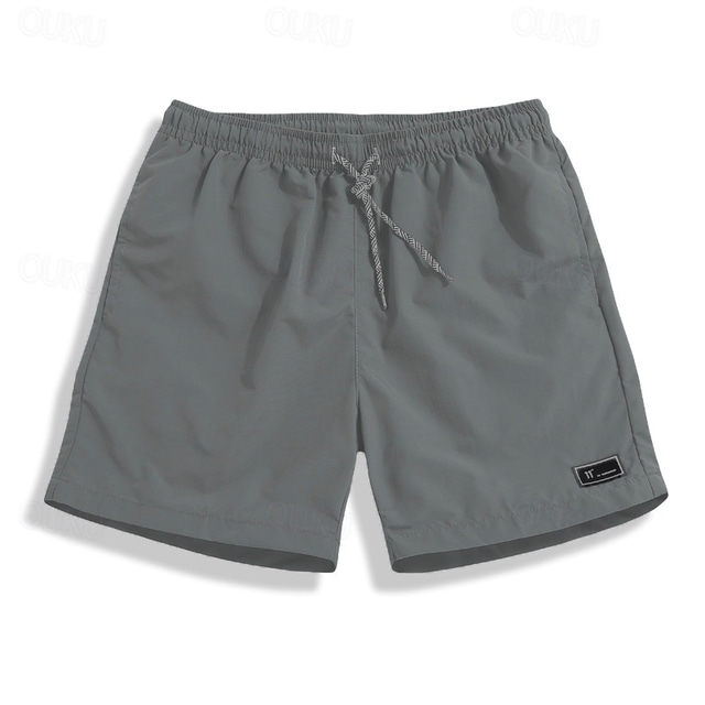  Men's Running Shorts Drawstring Bottoms Outdoor Street Athletic Summer Quick Dry Sweat wicking Fitness Gym Workout Jogging Regular Fit Sportswear Activewear Solid Colored Black Yellow Wine