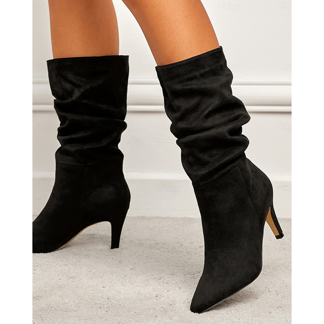 Slouch Mid-Calf Boots for Women – Effortlessly Chic & Comfortable