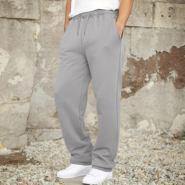Men's Fleece Pants Sweatpants Trousers Straight Leg Sweatpants ...