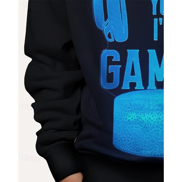 Boys 3D Graphic Hoodie Long Sleeve Spring Fall Fashion Streetwear