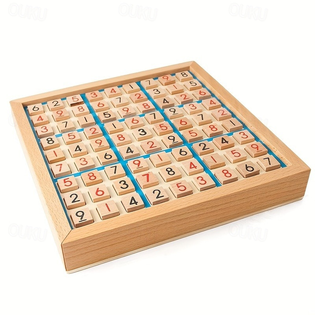  Wooden Sudoku Puzzle Game For Children's Logical Thinking Puzzle Table Games With Questions Halloween Christmas Gift