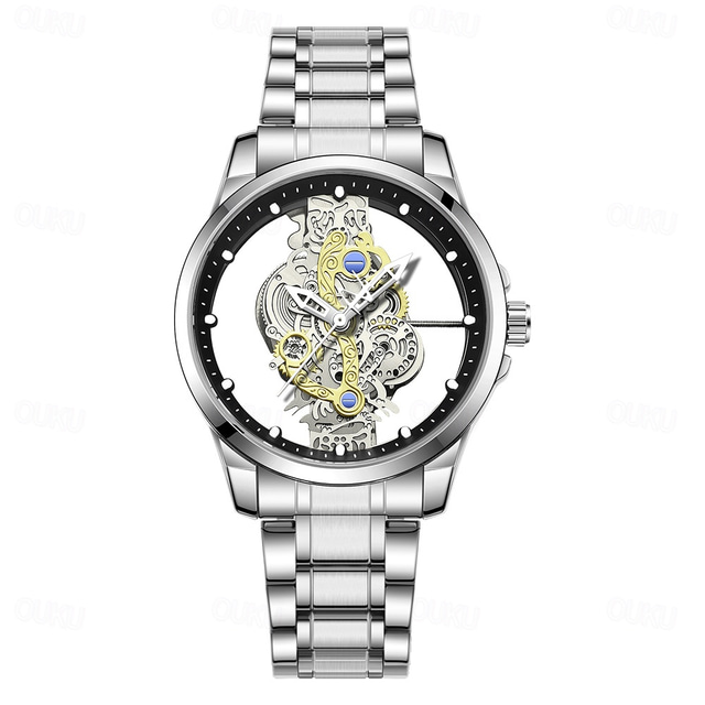  OFNS Brand 7109 New Fashionable Men's Business Quartz Watch With Luminous Waterproof Hollow Dial For Men's Quartz Watch