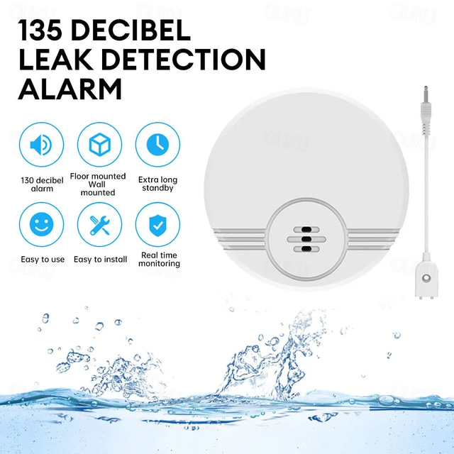 Water Level Alarm with Probe Water Leak Sensor Detector Overflow