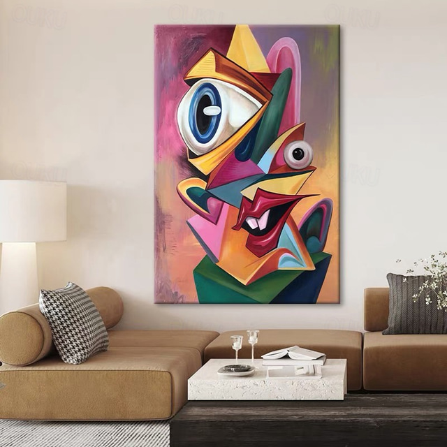  Handpaint Pop Art Beautiful Modern Abstract Cubism People Portrait Paintings Canvas Painting Wall Art Home Decor No Frame